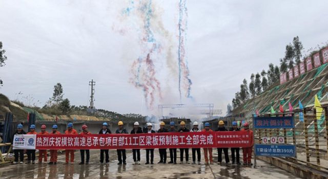 東泰咨詢廣西橫欽高速十一工區10#梁場圓滿完成制梁任務